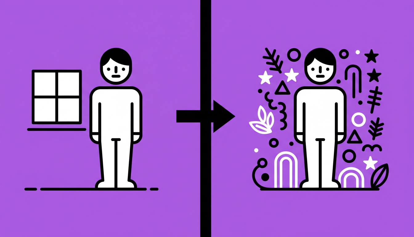 Before-and-after comparison showing structure preserved