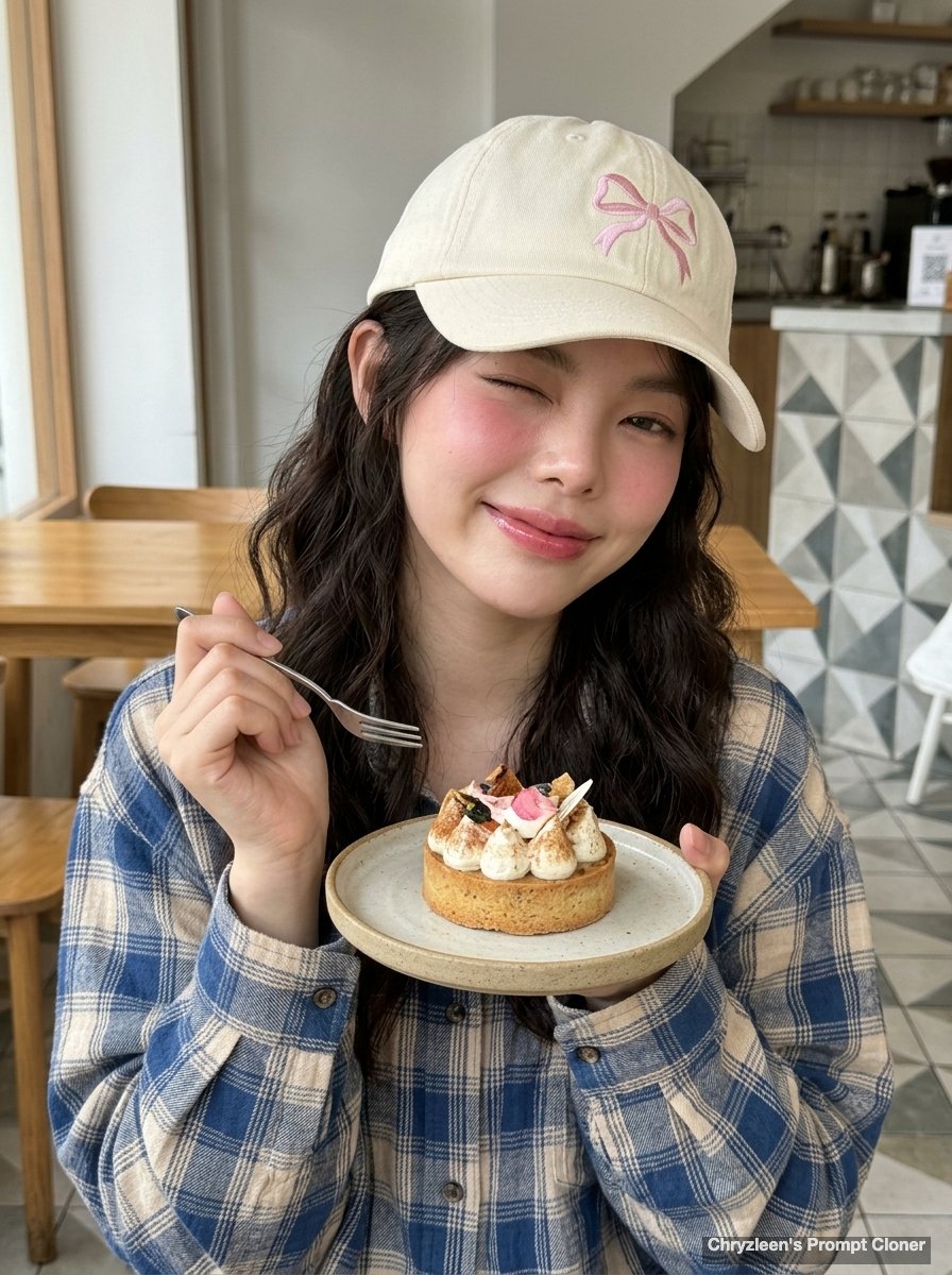 Hyper-Realistic Cafe Portrait with Reference Image